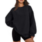 Damen lässiger Oversized Pulli Fudus