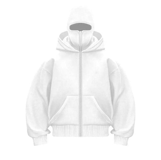 Damen Modischer Kapuzenpullover mit hochabschließendem Reißverschluss Fudus