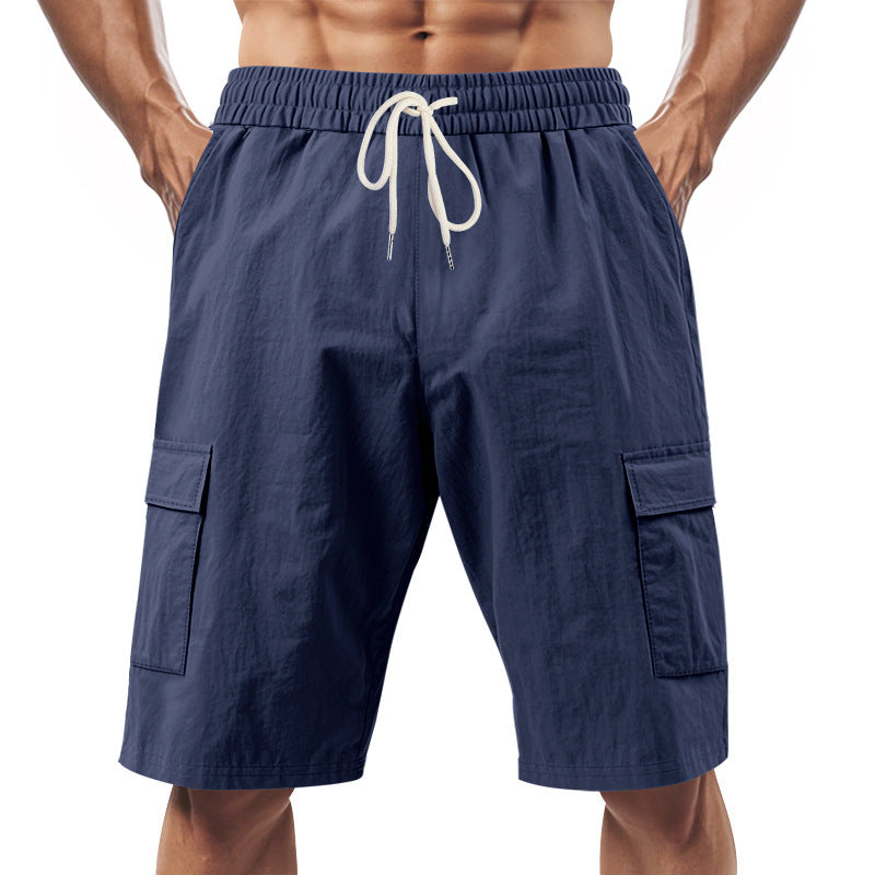 Cargo-Shorts Herren Elastischer Bund Seitentaschen