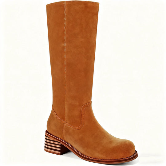 Damen Hohe Stiefel mit Blockabsatz Fudus