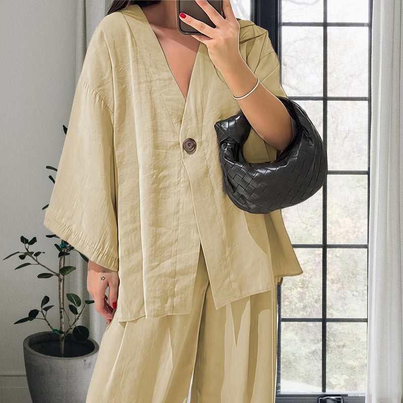 Damen lässige Oversized Blazerjacke mit weitem Schnitt Fudus