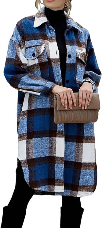 Damen lässige Karojacke Fudus