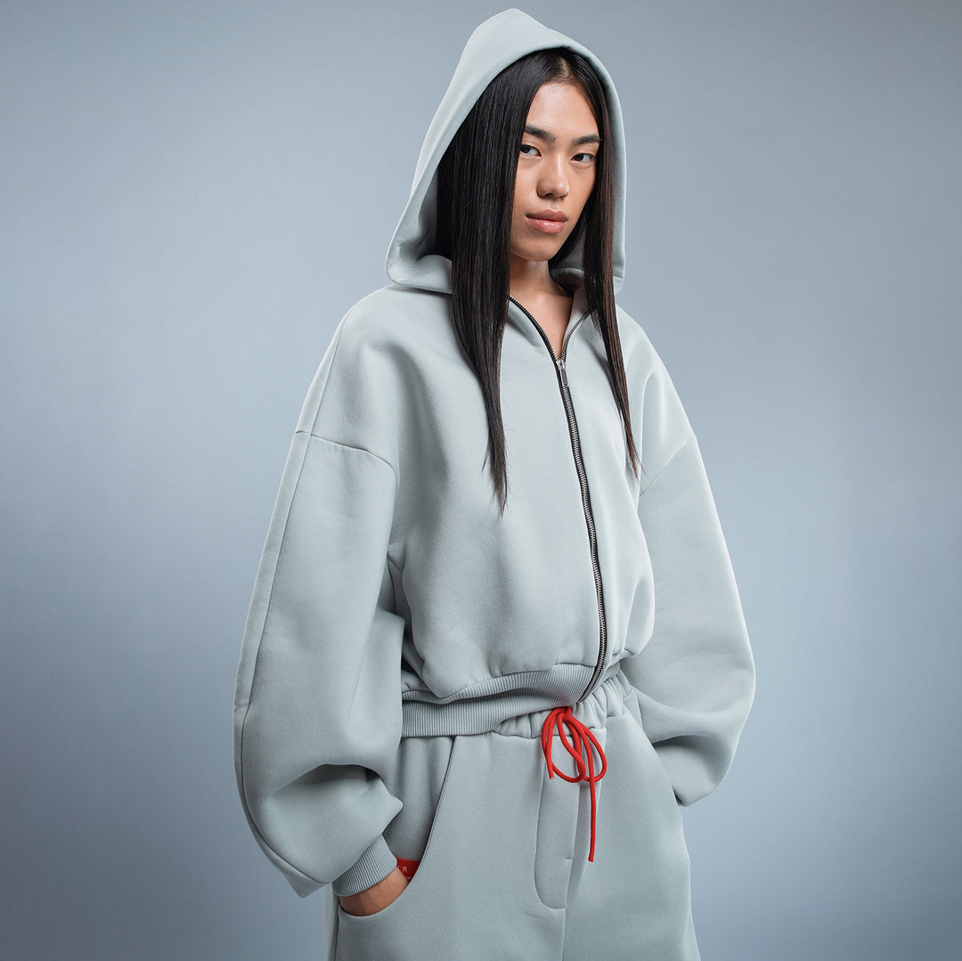 Damen modischer Kapuzenpullover im lässigen Cropped-Design Fudus