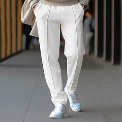 Damen lässige Jogginghose mit elastischem Bund und seitlichen Eingrifftaschen Fudus