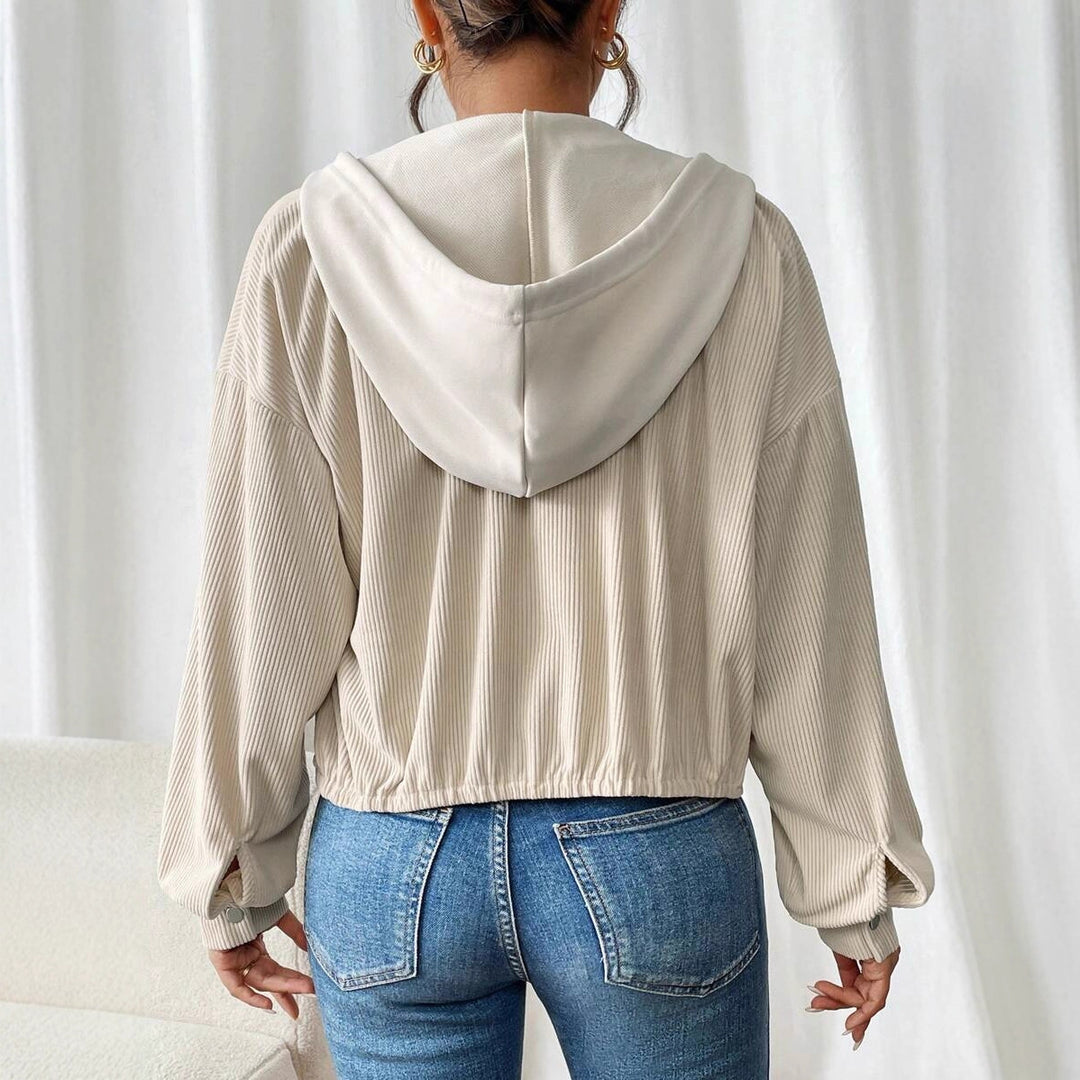 Damen Kurzjacke mit Rippenstruktur Fudus