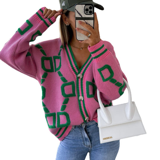 Damen Grobstrick-Jacke Fudus