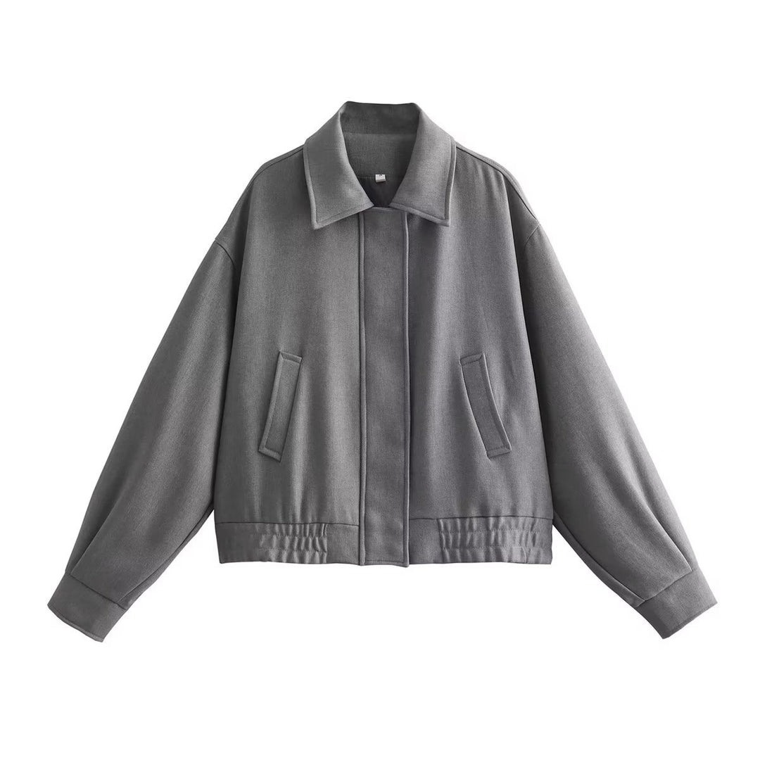 Damen komfortable Oversize-Jacke mit praktischen Taschen Fudus
