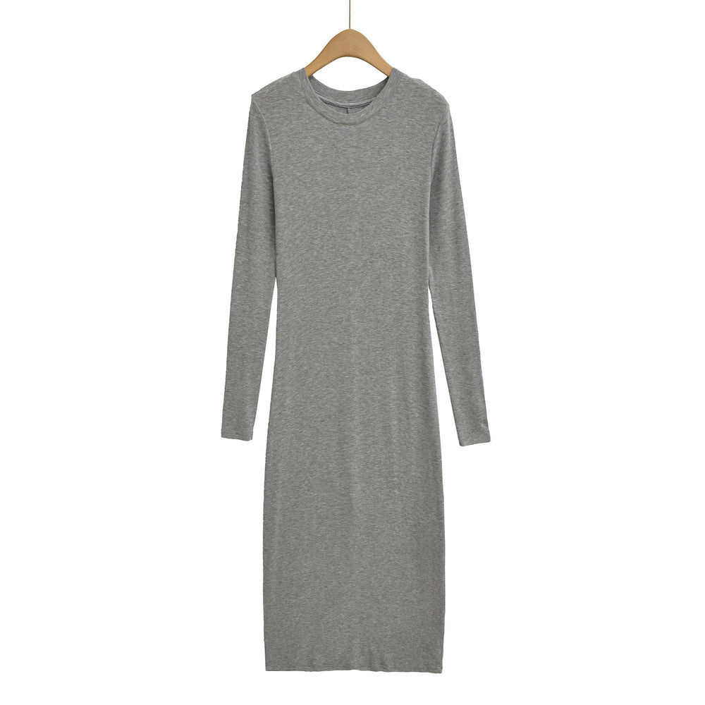 Damen langärmliges Jersey-Kleid Fudus