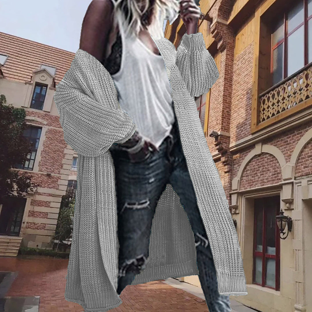 Damen Grobstrickcardigan im lässigen Oversized-Schnitt Fudus