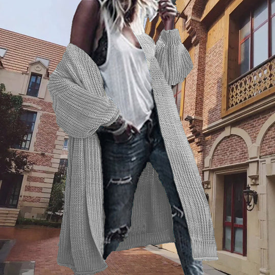 Damen Grobstrickcardigan im lässigen Oversized-Schnitt Fudus