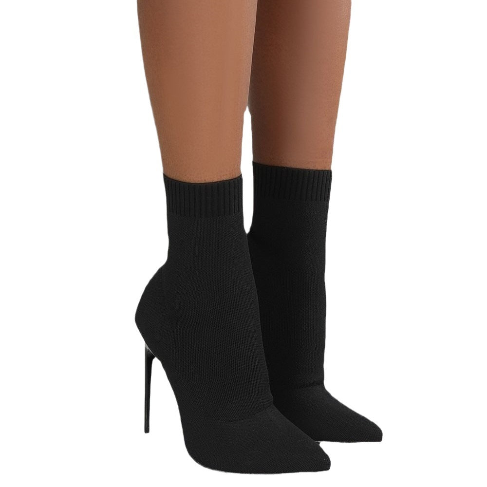 Damen High Heels mit enganliegendem Stricksohlen-Design Fudus