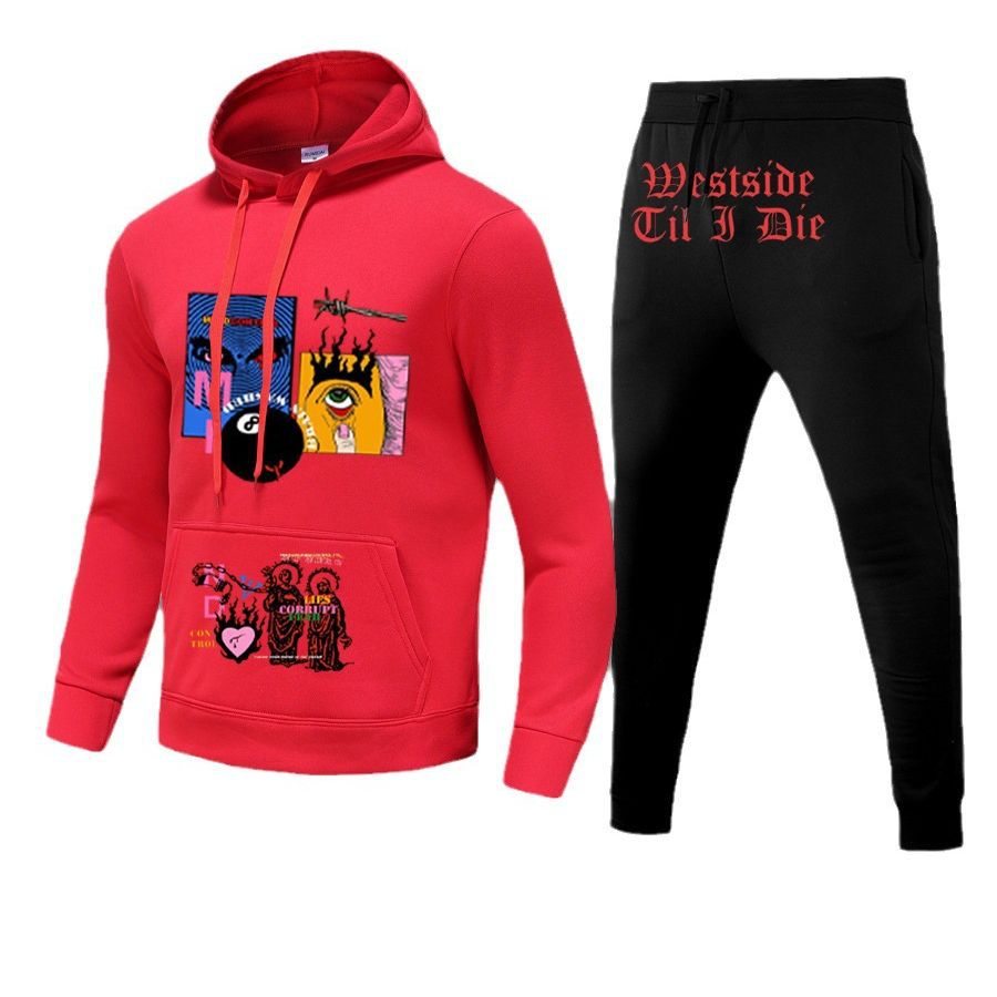 Damen Hoodie und Jogginghose Set mit einzigartigem Grafikinspiration Fudus
