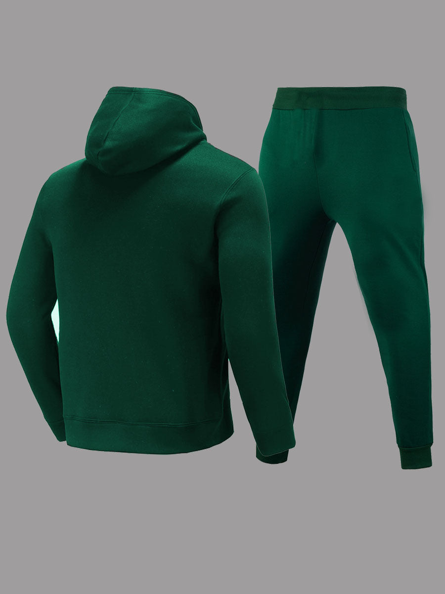 Damen modischer Kapuzenpullover und Jogginghose Set mit kreativem Aufdruck Fudus