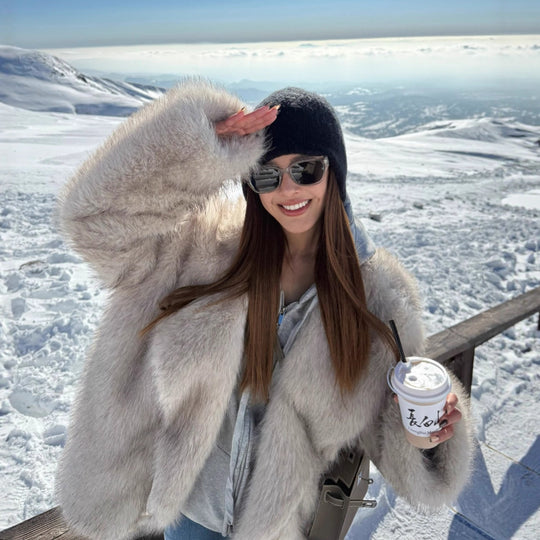 Damen kuscheliger Fellmantel Fudus