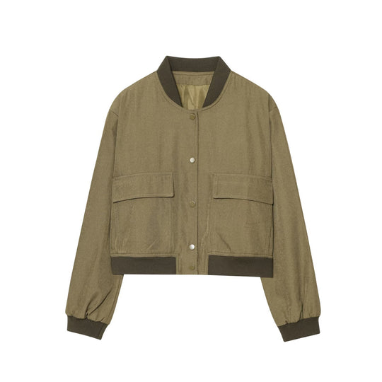 Damen lässige Jacke mit praktischen Taschen Fudus