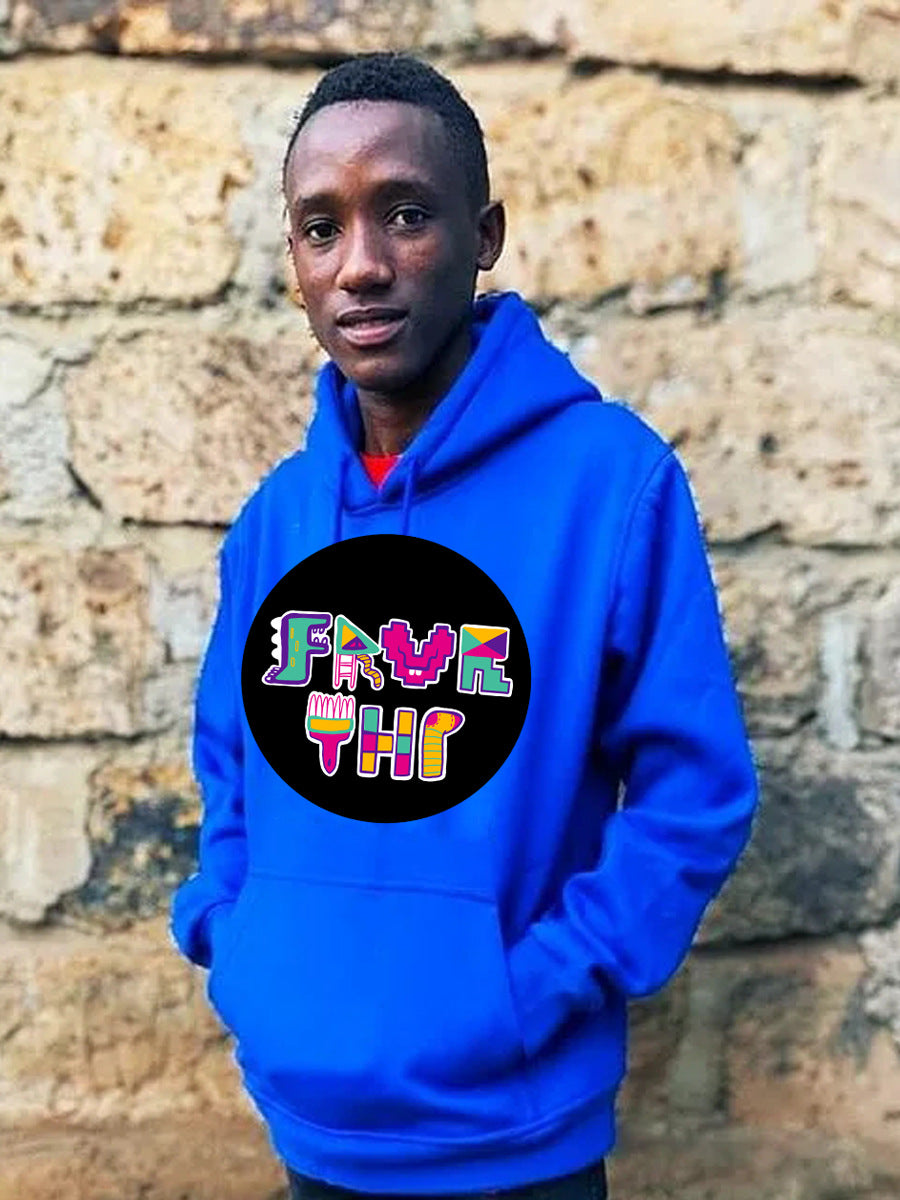 Damen modischer Kapuzenpullover mit auffälligem Grafikdesign und bequemen Kängurutaschen Fudus