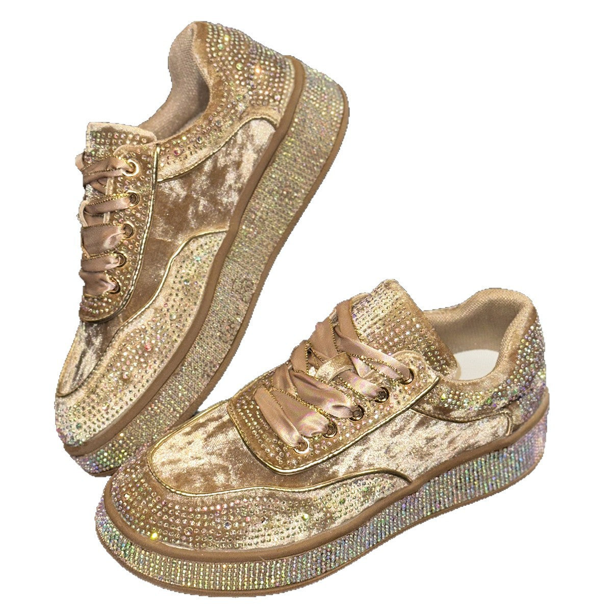 Damen Funkelnde Sneaker mit Glitzerakzenten Fudus