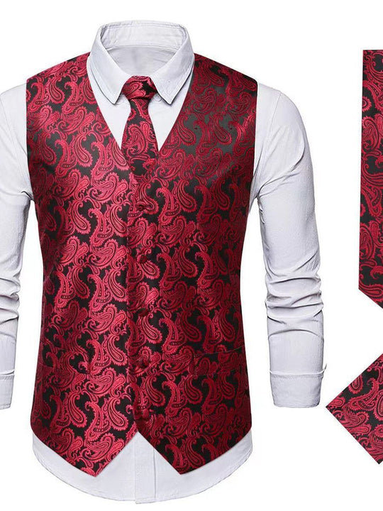 Anzugweste Herren Elegant Paisley