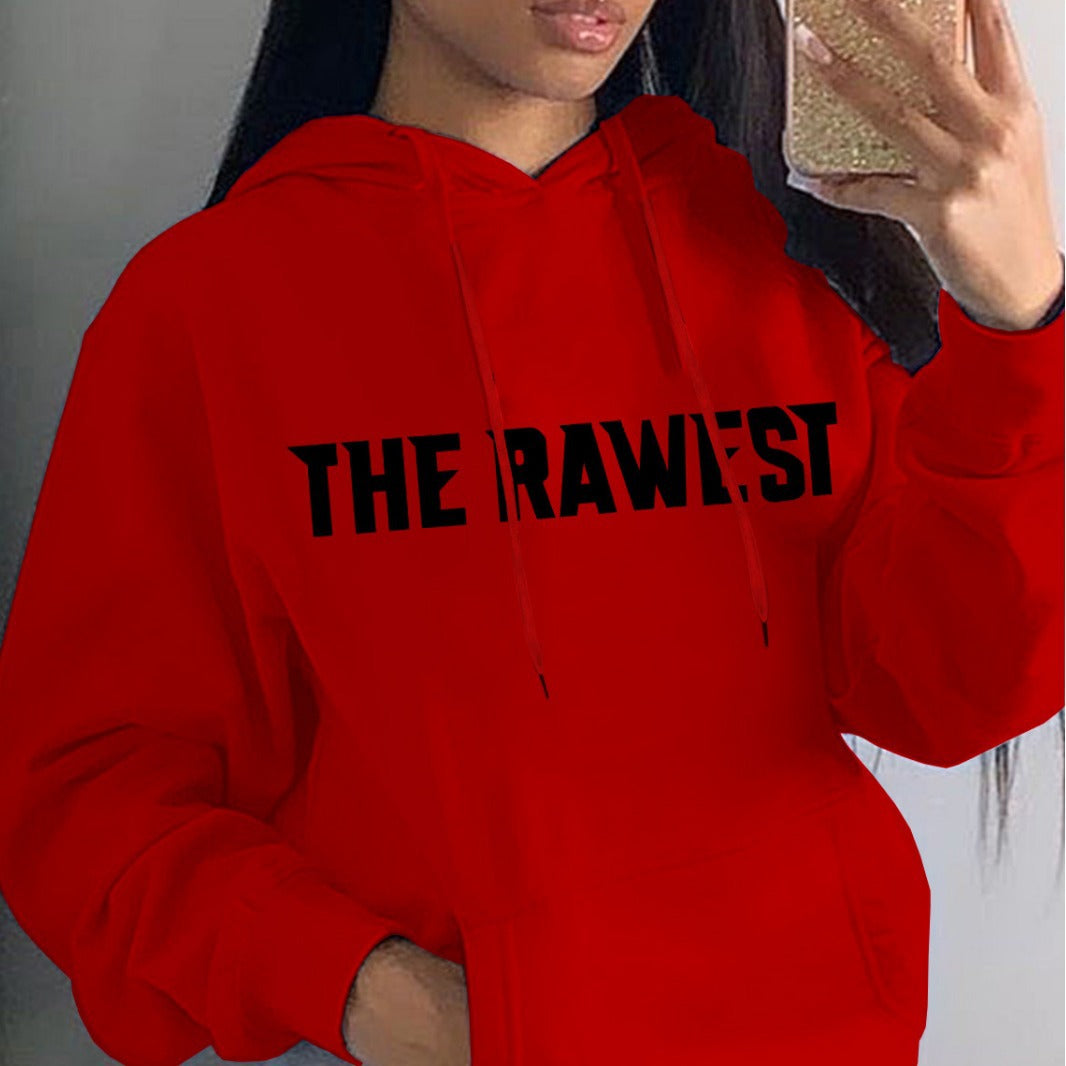 Damen Kapuzenpullover mit inspirierendem Schriftzug Fudus