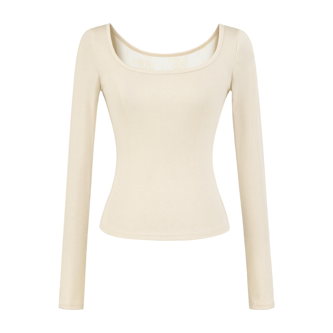 Damen langärmliges Feinripp-Oberteil Fudus