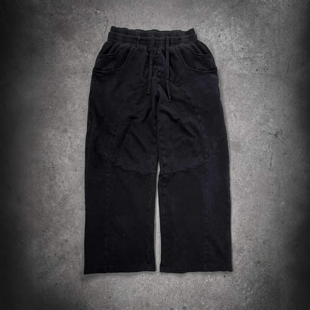 Damen lässige Freizeithosen mit elastischem Bund und praktischen Taschen Fudus