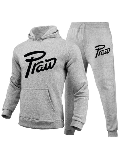 Damen Hoodie- und Jogginghose-Set mit lässigem Logoaufdruck Fudus