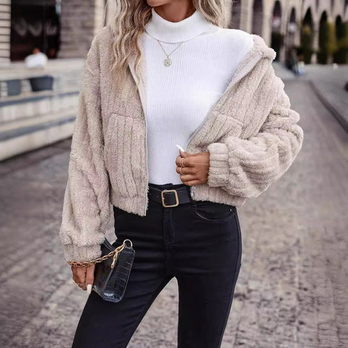 Damen kuschelige Fleecejacke Fudus