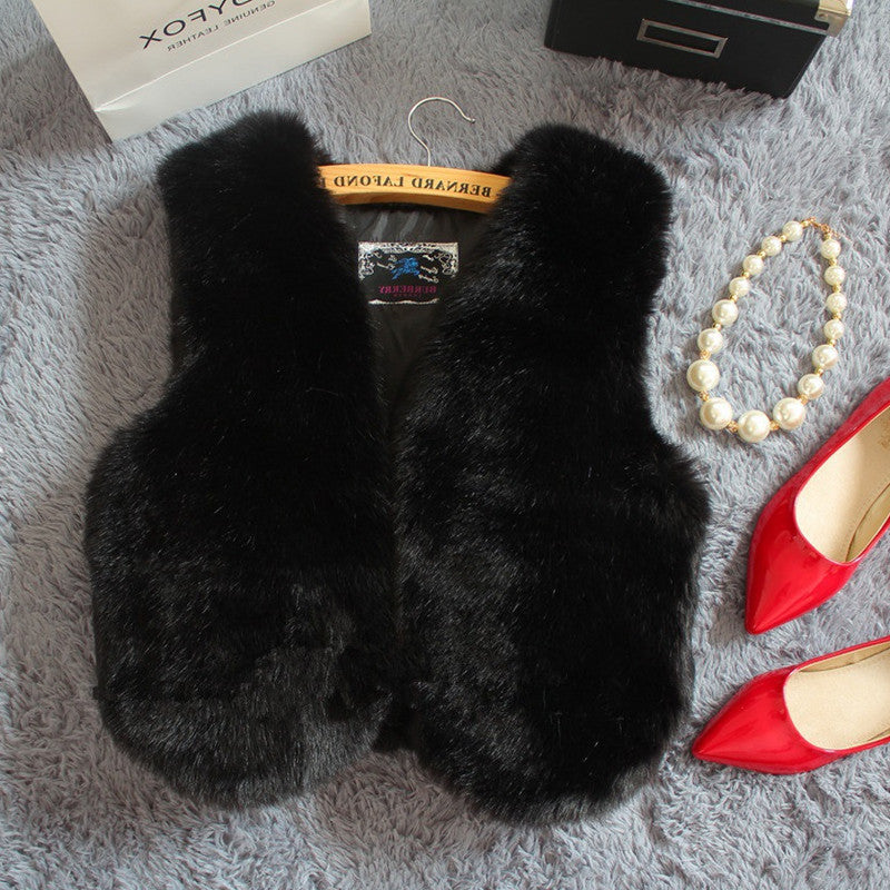 Damen Kuschelige Kunstfellweste Fudus