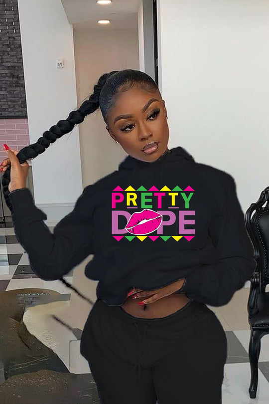 Damen Hoodie mit kreativem Grafikdruck Fudus