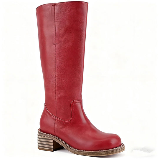 Damen Hohe Stiefel mit Blockabsatz Fudus