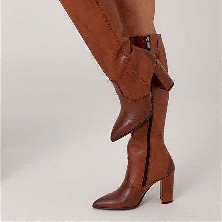 Damen Elegante und luxuriöse Stiefel mit Absatz Fudus