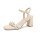Sandalen Damen Chunky Blockabsatz Riemchen Stilvoll