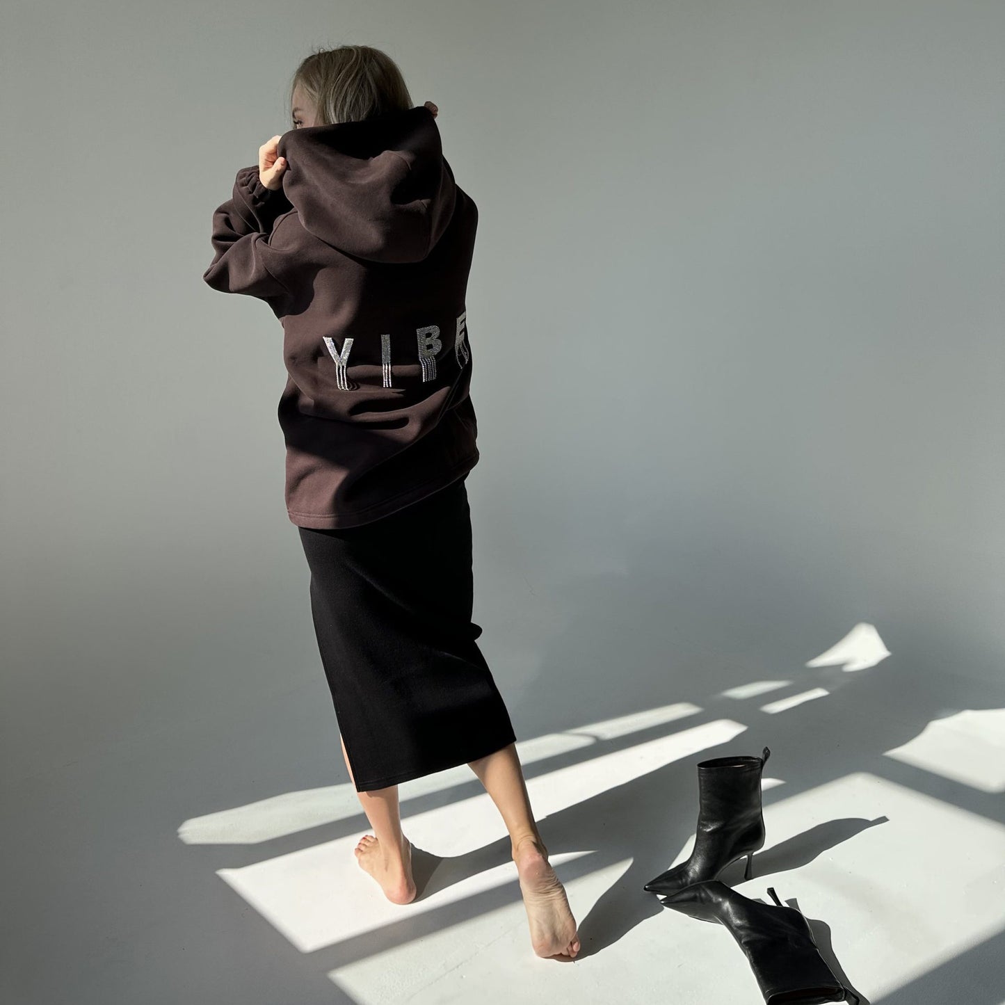 Damen Kapuzenpullover mit kreativem Details und legerem Schnitt Fudus