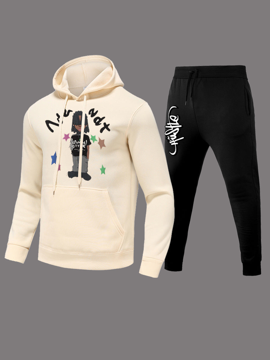 Damen Hoodie und Jogginghose Set mit kreativem Design Fudus