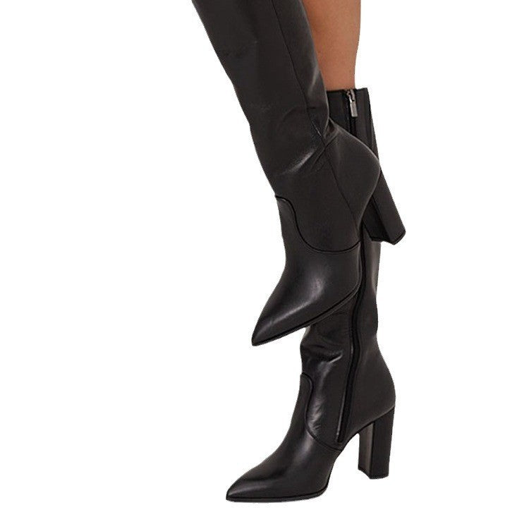 Damen Elegante und luxuriöse Stiefel mit Absatz Fudus