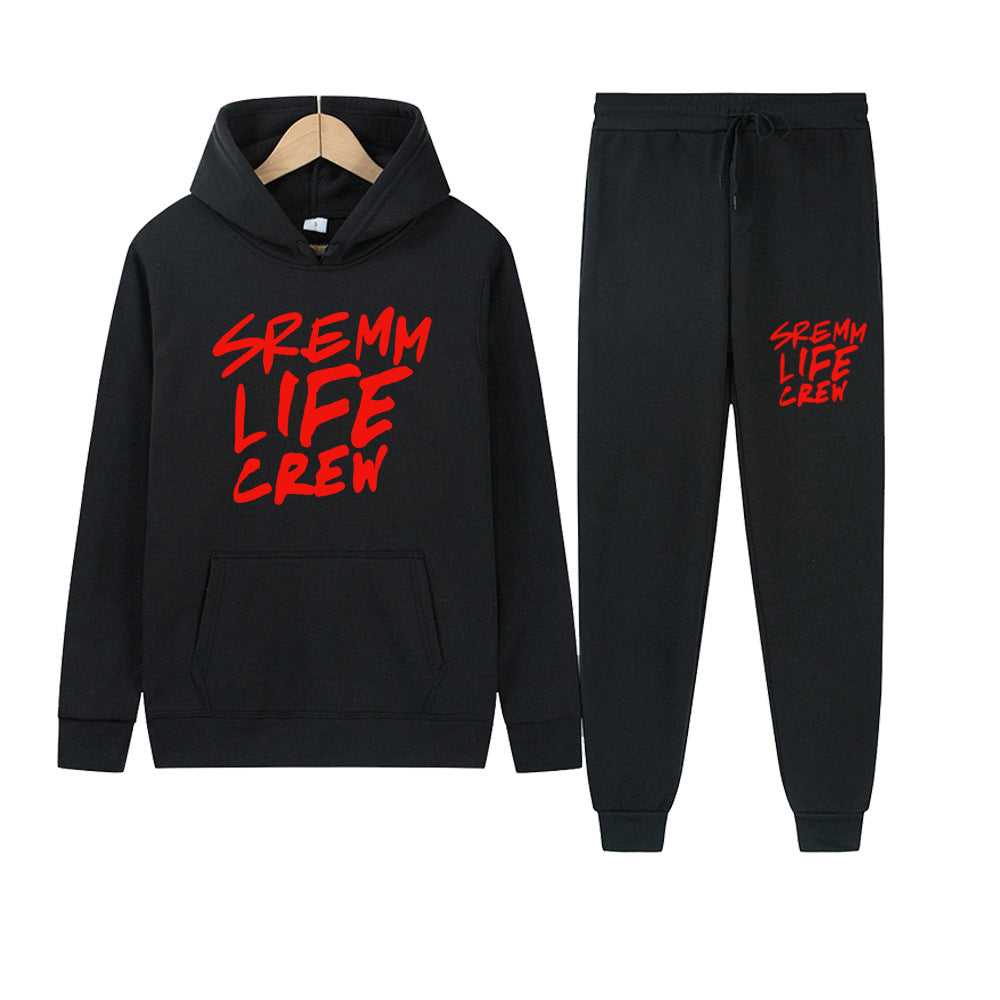 Damen Hoodie und Jogginghose Set mit auffälligem Schriftzug Fudus