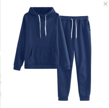 Damen Kapuzensweatanzug mit elastischem Bund und Kängurutaschen Fudus