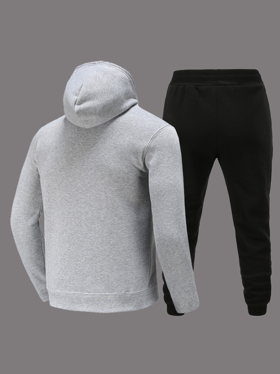 Damen Kapuzenpullover und Jogginghose Set mit kreativem Druckdesign Fudus