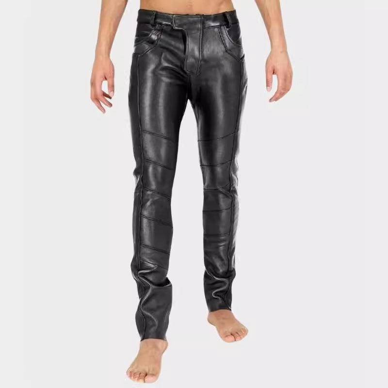 Herren Maßgeschneiderte Lederhose mit Funktionalen Taschen