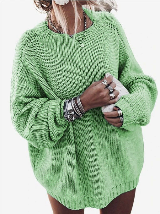 Damen Oversized Strickpullover Mit Lässigem Schnitt