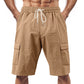 Cargo-Shorts Herren Elastischer Bund Seitentaschen
