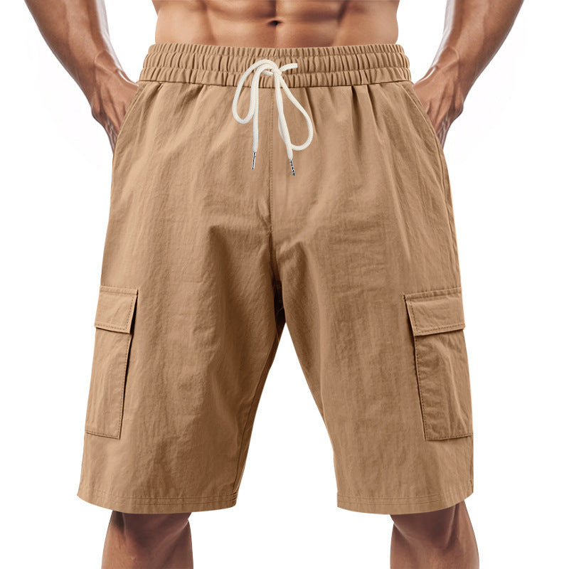Cargo-Shorts Herren Elastischer Bund Seitentaschen
