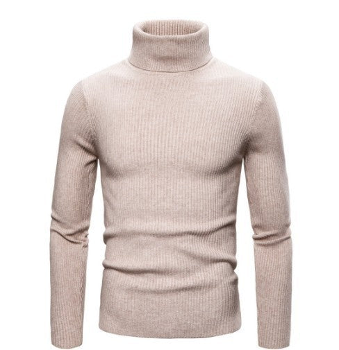 Herren Hochwertiger Rollkragenpullover aus feinem Rippenstrick Fudus