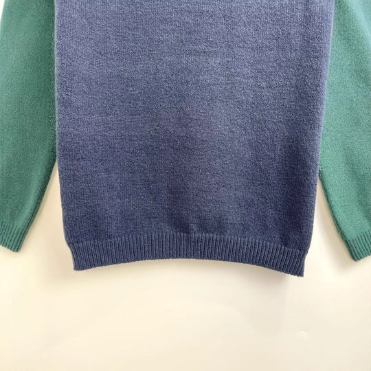 Damen klassischer, farbiger Rundhals-Pullover aus hochwertiger Baumwolle Fudus