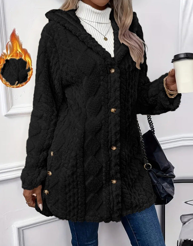 Damen Kuschelige Teddyjacke Fudus