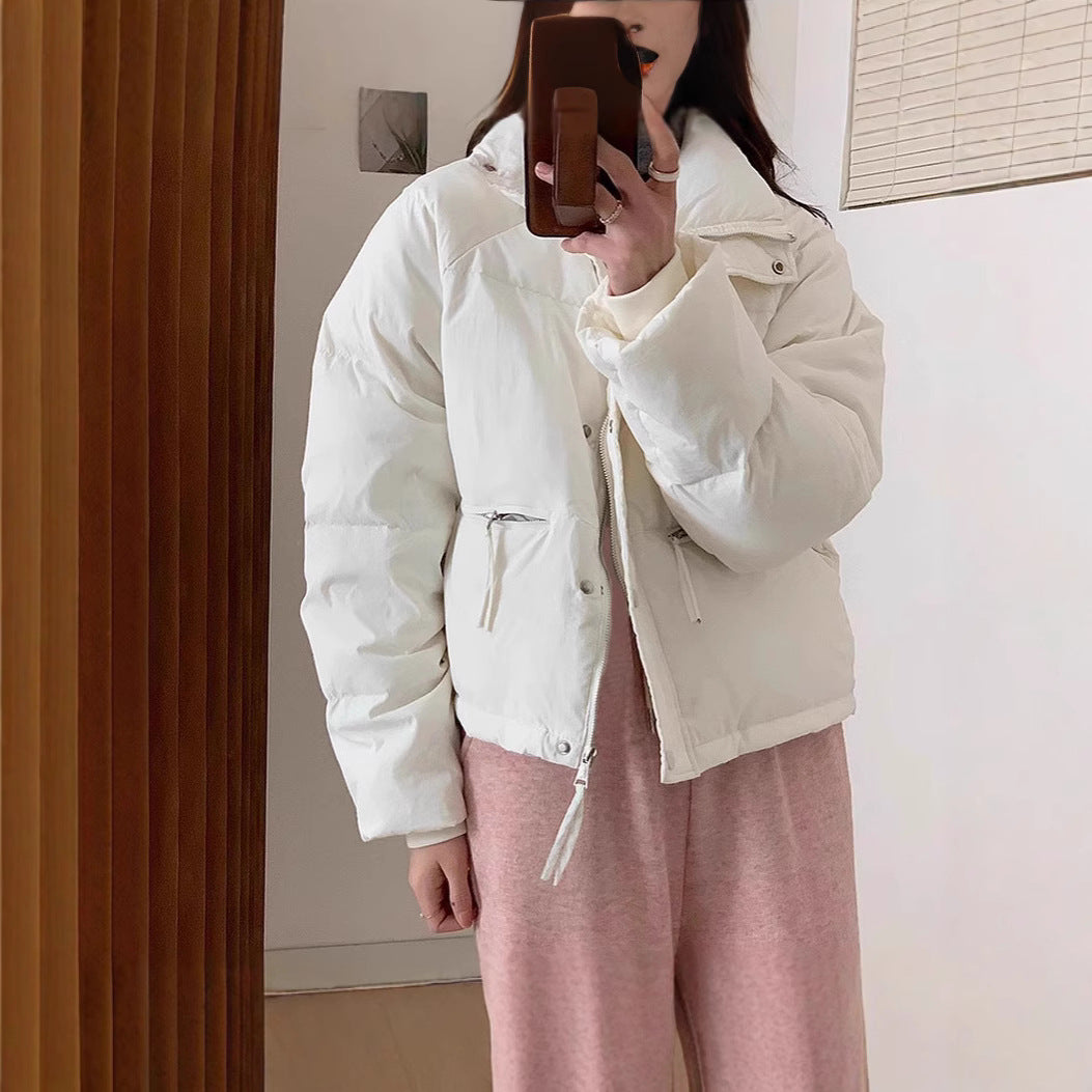 Damen Leichte Steppjacke mit hohem Kragen und praktischen Taschen Fudus