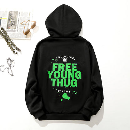 Damen Kapuzenpullover mit kreativem Grafikumdruck und bequemer Passform Fudus