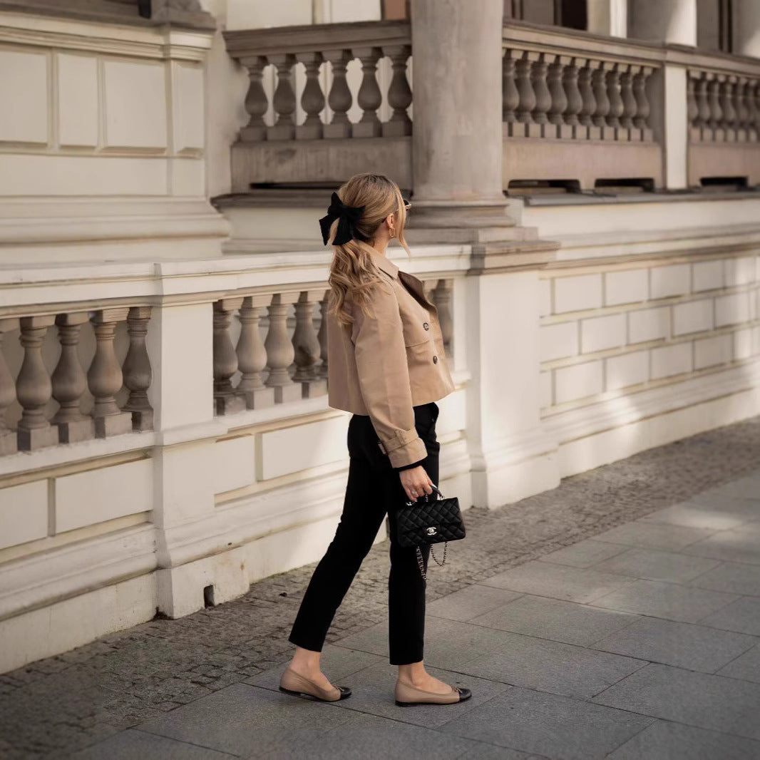 Damen kurze Übergangsjacke Fudus