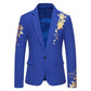 Herren Eleganter Floral Bestickter Blazer