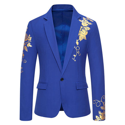 Herren Eleganter Floral Bestickter Blazer